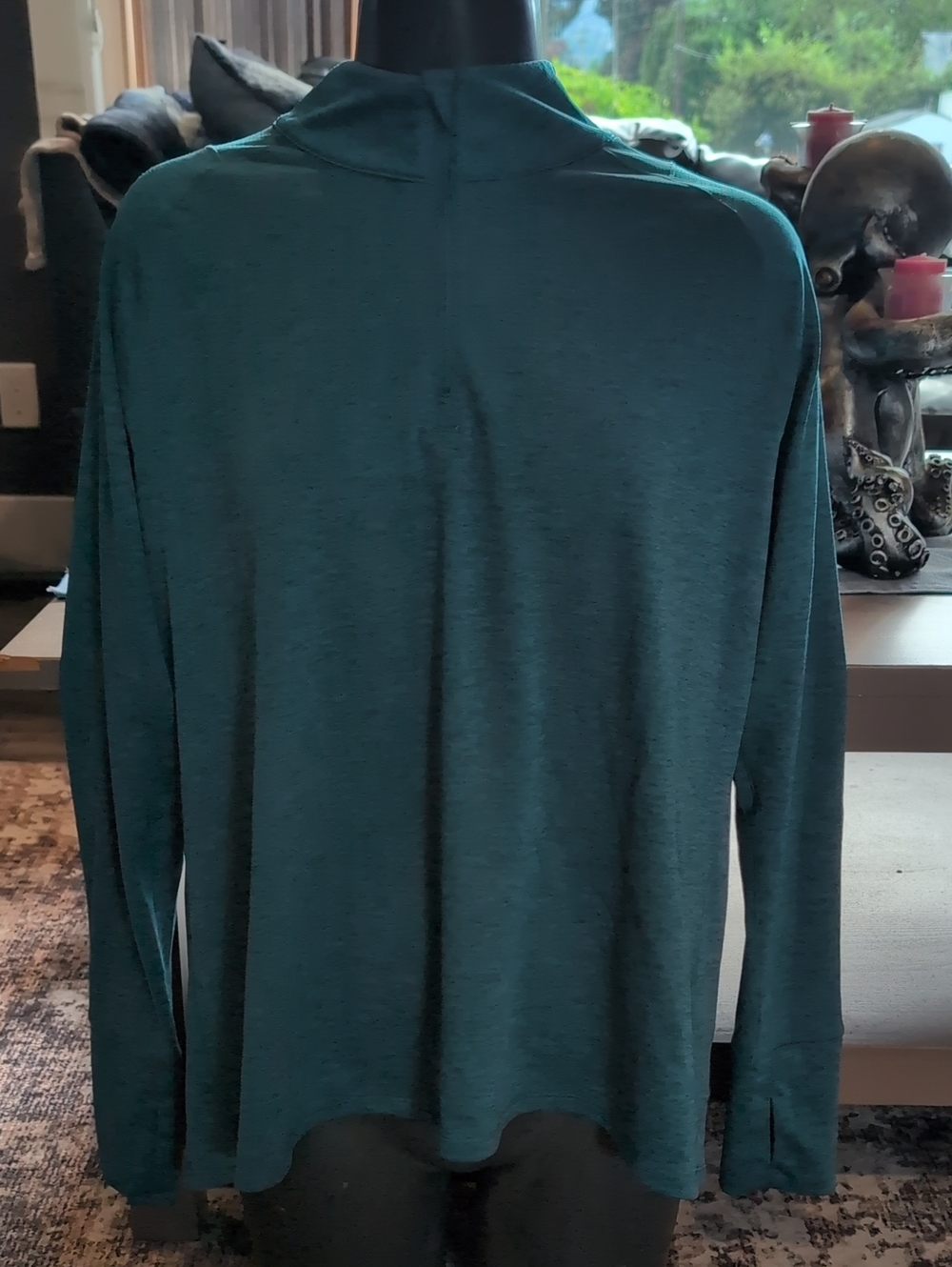Tuff Athletics Teal Zip Performance Layer